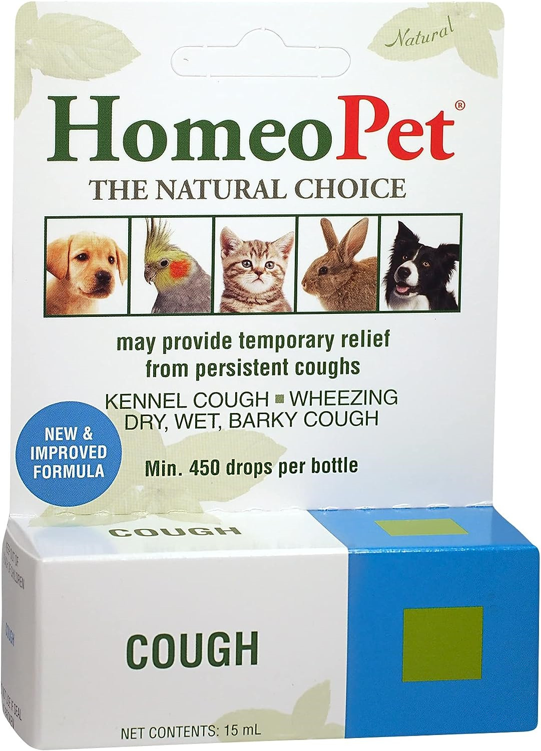 HomeoPet COUGH - 100% Natural Pet Medicine. For barky cough, persistent coughs,
