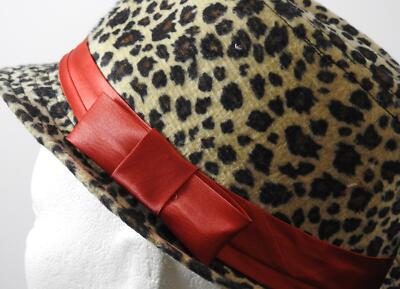 NWT Leopard Cheetah Fedora Hat Brown Black Polyester Unisex  display picture 3