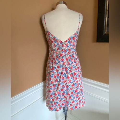 Ralph Lauren Vintage Cotton Blend Floral Mini Dress 10 Rare - Picture 5 of 6