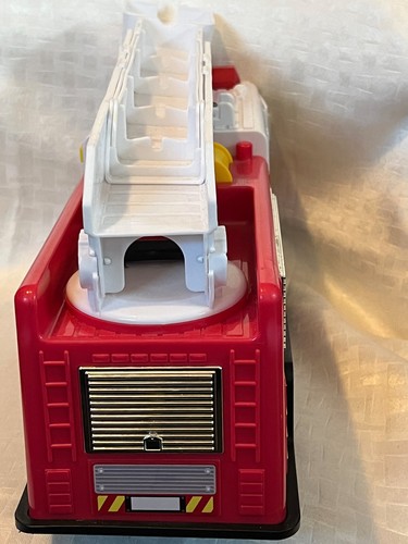 Large Fire Rescue Truck Lights Sound 15" Extending Ladder Bucket Toy - Picture 4 of 4