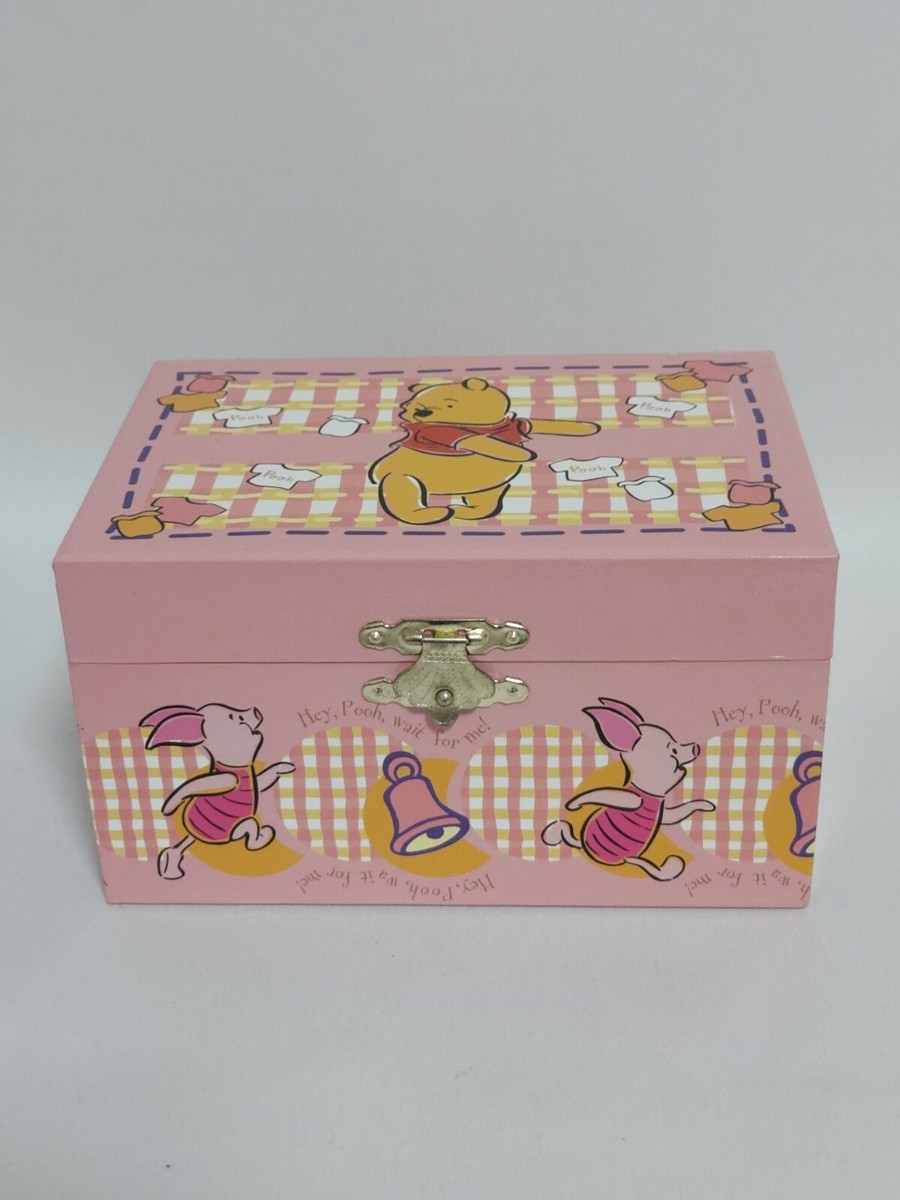 【中古】 Poohs Music Box キッズ Vintage Disney Winnie The Pooh Music Jewelry Box Piglet Pink