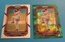 2023 Panini Prizm Parallel Green Cracked Ice Tim Wakefield #206 & Base