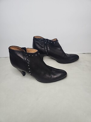 Russell Bromley Black Leather Ankle Boots Sz