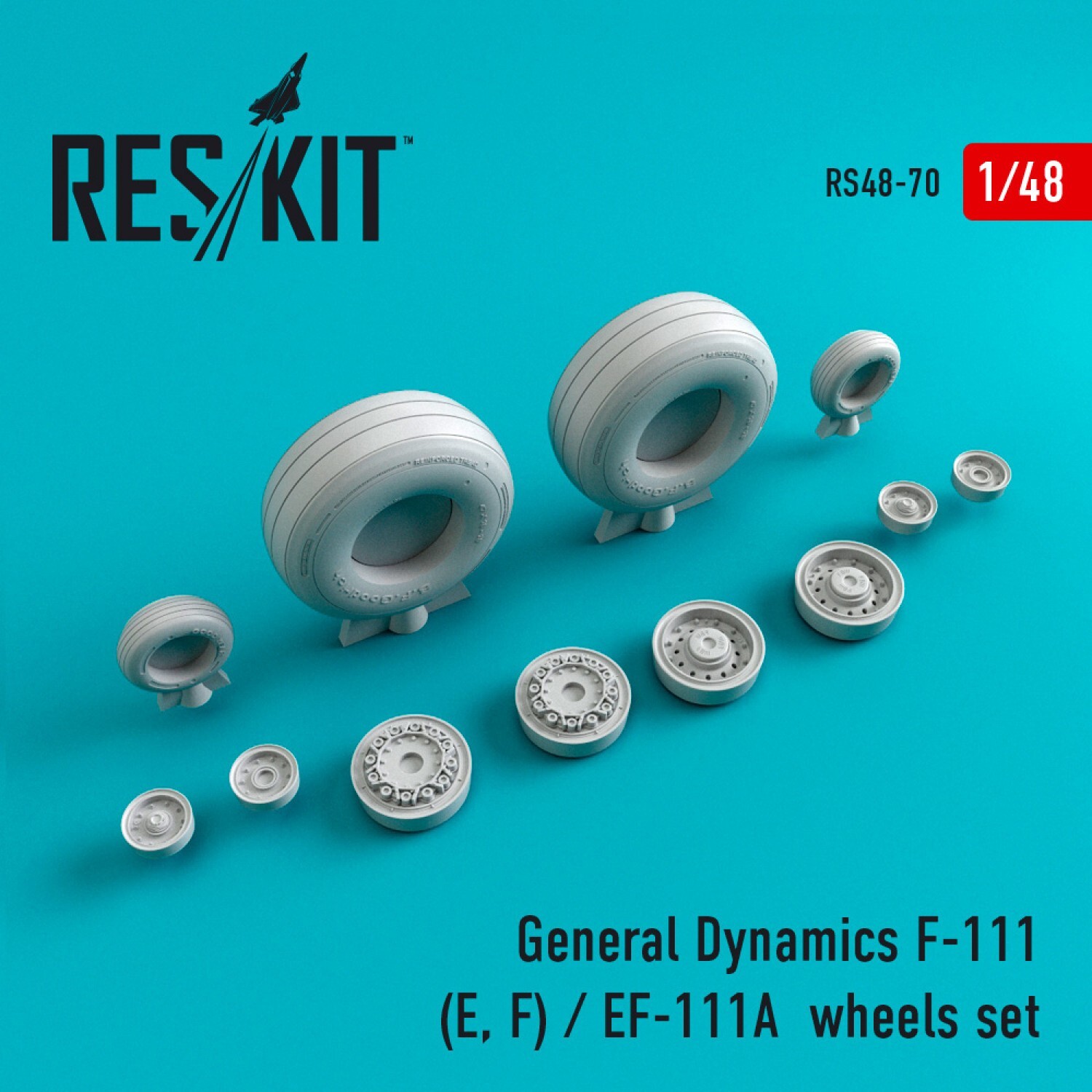 F-111 (E,F)/EF-111A Wheels Set (Weighted) 1:48 ResKit RS48-0070