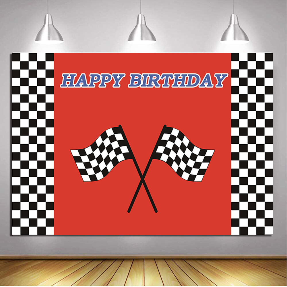 Checkered Flag Birthday Banner