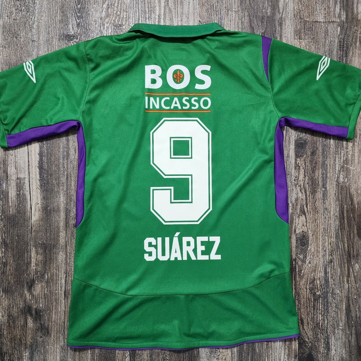 2007 Umbro FC Groningen Away Soccer Jersey Luis Suarez Men S