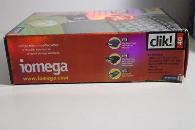 Card PC 40mb Clik! Iomega - Vintage クリック！プラスパッケージ 40MB clik! 【通電確認済】iomega Drive New Brand Laptops PC for その他