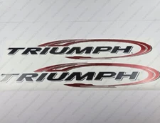 TRIUMPH 190 BAY BOAT 2005 SILVER LOGO DECALS STICKERS Set of 2 X 39" LONG