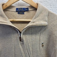 Polo Ralph Lauren Estate Rib Sweater Mens XL Sand Jumper Pullover Flesh Pony