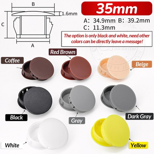 Hole Plugs Plastic Blanking Masking Finishing Inserts / Black or White 5-60 mm - Picture 24 of 32