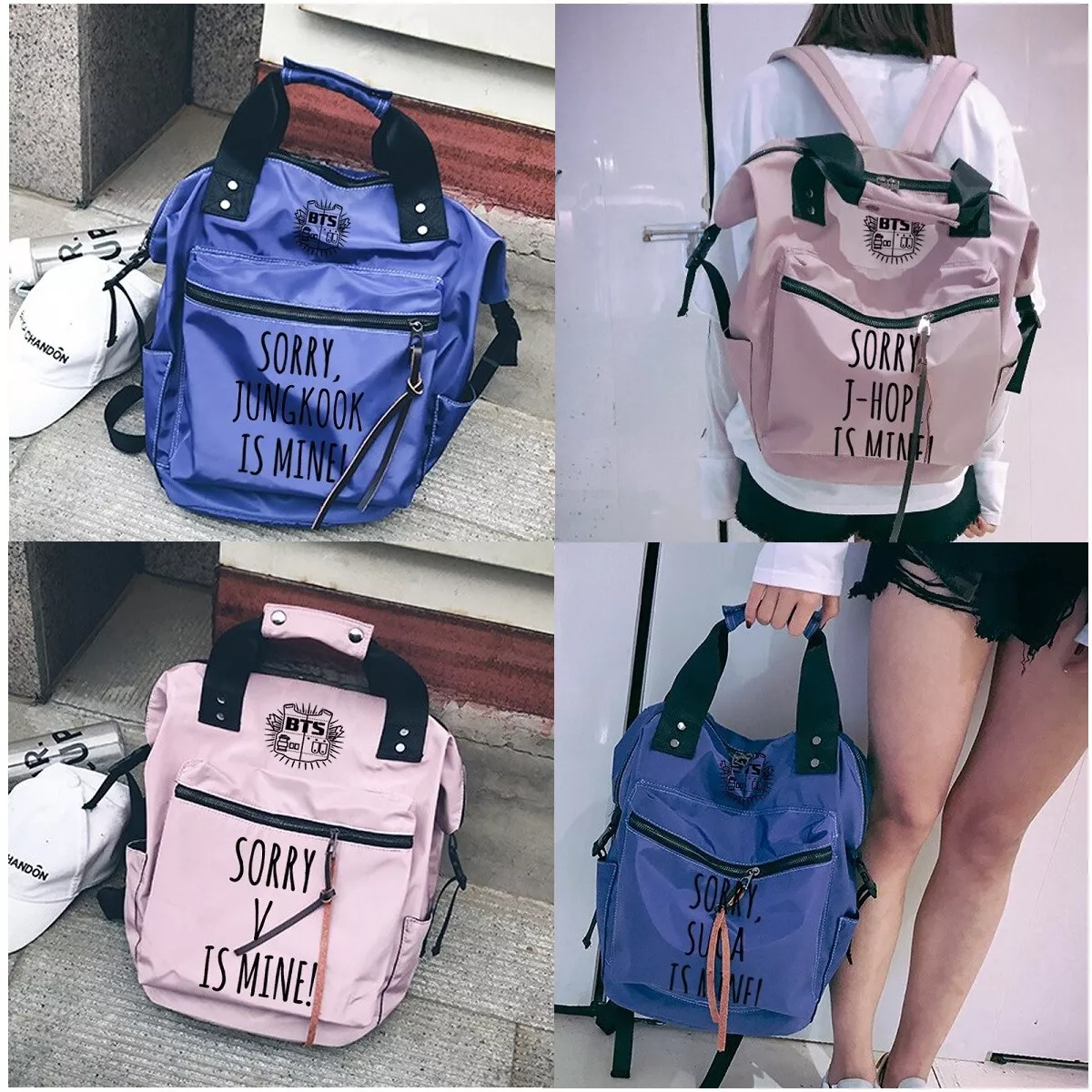 BTS Wings Backpack Kpop Shoulder Book Bag Jin Suga RM J-Hope Jimin