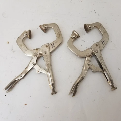 Set of 2x Petersen Dewitt Vise-Grip 6SP Locking Welding Clamp Original Vise Grip