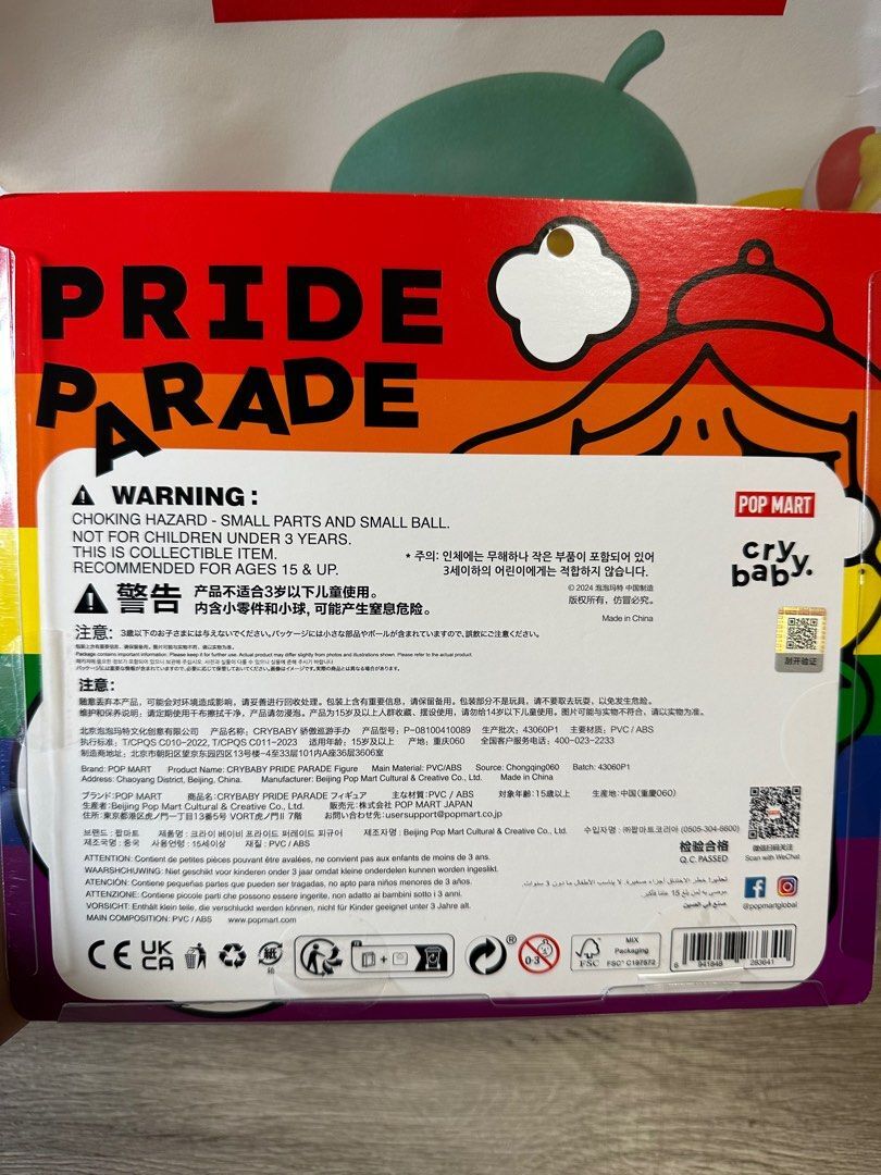 CRYBABY Pride Parade Figurine Limited Edition - Pop Mart CRYBABY Pride Parade Figurine Limited Edition - Pop Mart