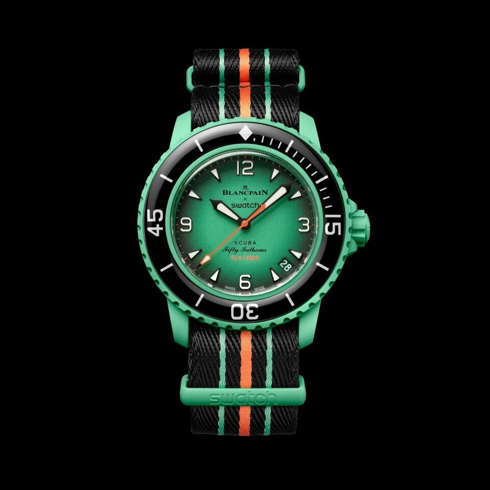 Blancpain — Swatch X Blancpain Indian OCEAN -Bioceramic Scuba Fifty Fathoms- Fast Ship✈️