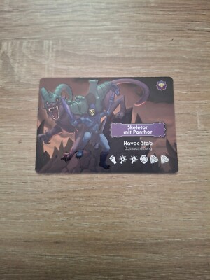 MOTU Masters Of The Universe Battleground Skeletor Mit Panthor Karte in Deutsch