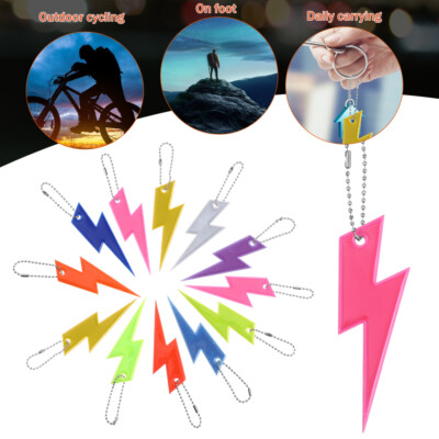 Safety Warning Reflector Traffic Reflective Signs Hanging Pendant Keyring LOT