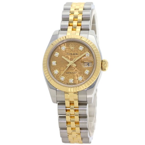 ROLEX DATEJUST 10P Diamond Watches 179173G Stainless Steel/SSxK18YG Ladies