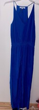 Karina Grimaldi Blue Silk Maxi Hi-Low Dress NEW! L Large