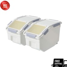 2 Pack Dog Food Storage Container 10LB Airtight Pet Food Bin w/ Scoop