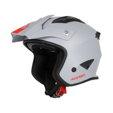 Acerbis Jet Aria 2206 Light Gray Matte Helmet Motorcycle Scooter