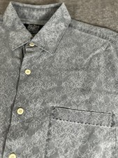 Nat Nast Luxury Originals Extra Large 70 Silk Blend Shirt Short Sleeve Gray