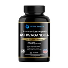 Organic Ashwagandha Capsules 2250 mg, 90 Count Pack of 1 