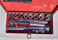 Vtg. Wright Tools 13 Pc 38drive Socket Set With Metal Case 38 To 78 Vtg. Wright Tools 13 Pc 38drive Socket Set With Metal Case 38 To 78