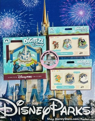 2026 Disney World Parks Digitize Magic Kingdom Jumbo 7 Pin Set LE 3000