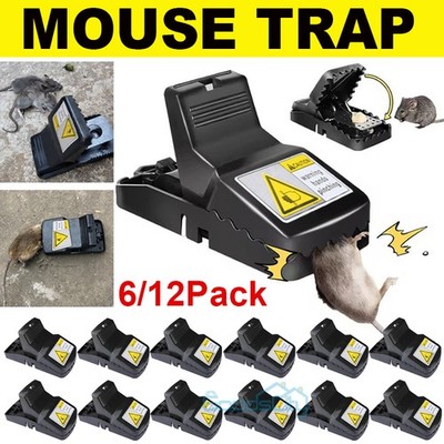 6/12x LARGE Mouse Traps Rat Mice Rodent Killer Snap Trap Heavy Duty Pest Trap