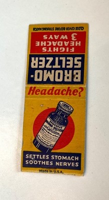 Bromo Seltzer Matchbook Cover