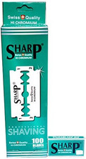 100 Lamette Da Barba Sharp Hi Chromium | Lamette Di Ricambio per Rasoio Di Sicur