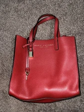 Marc Jacobs Mini Grind Leather Tote Bag Satchel Purse