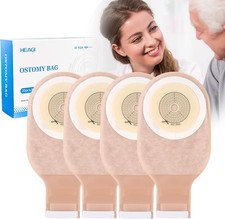 20 Pack Colostomy Bags, One Piece Ostomy Bag Ostomy Supplies, 15 mm-60 mm Cut to