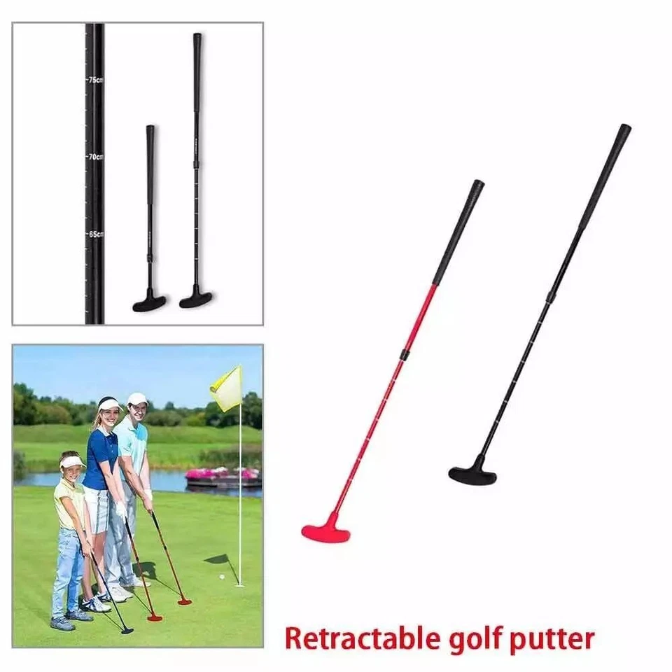Einziehbarer Golf-Putterkopf für Kinder, stabiler Schaft für Rechts und Links - Bild 2 von 4