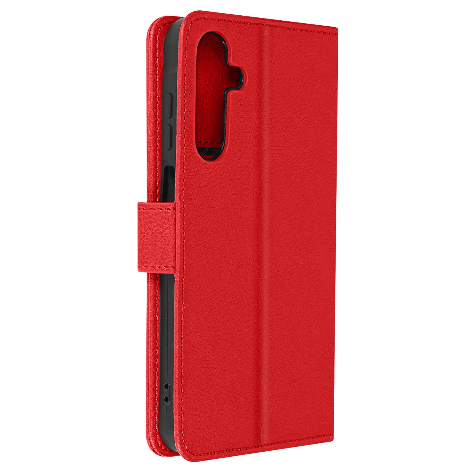 Housse Galaxy A05s rouge antichoc fonction support et rangement carte