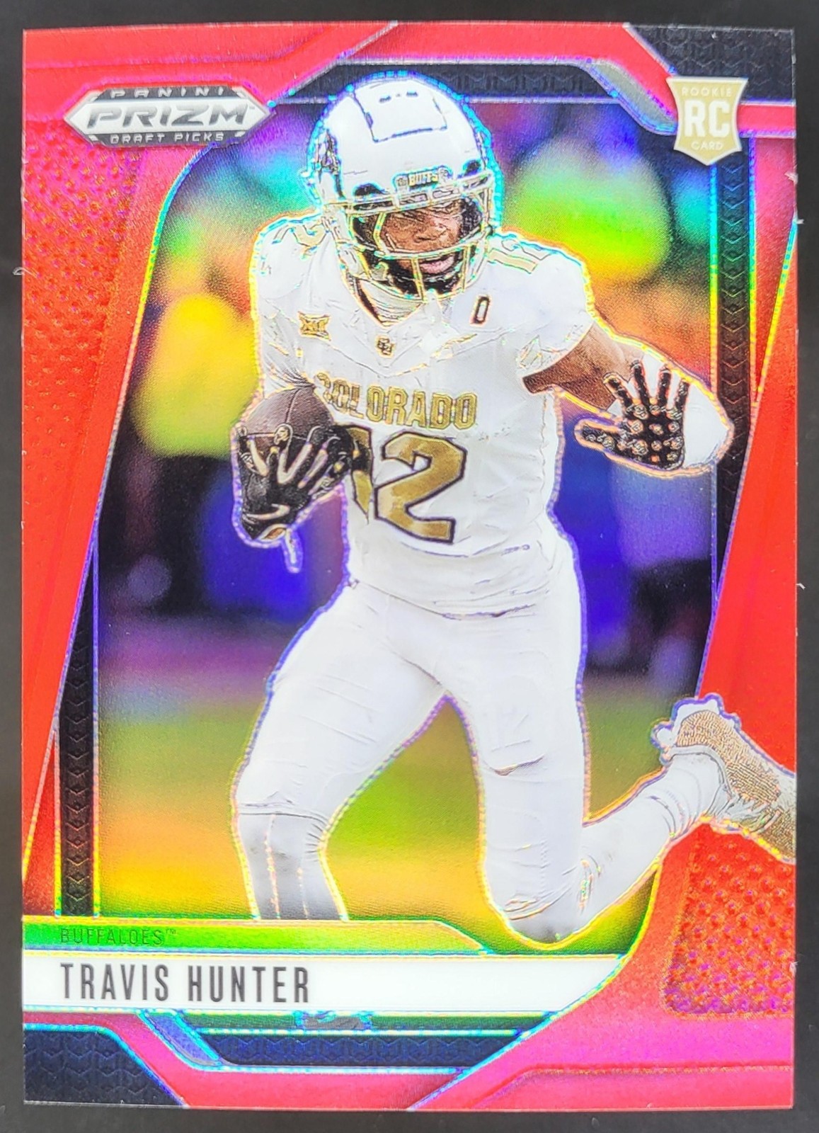 2025 Panini Prizm Draft Pick Travis Hunter Red /399 #21 Colorado Buffaloes MA3
