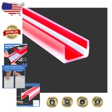 Clear U Channel Rubber Edge Trim - 20ft Self-Adhesive Silicone Protector