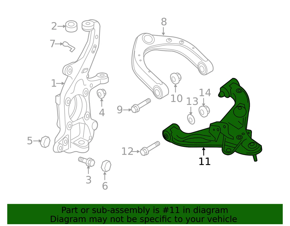 Brazo de control inferior izquierdo genuino Nissan NV1500 NV2500 NV3500 NUEVO OEM Foto 2 de 4
