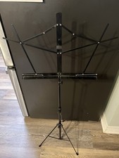 Stageline Music Stand Black folds down for easy carrying, all Metal