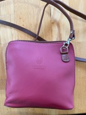 Vera Pelle Italian Leather Small Crossbody Bag Purse