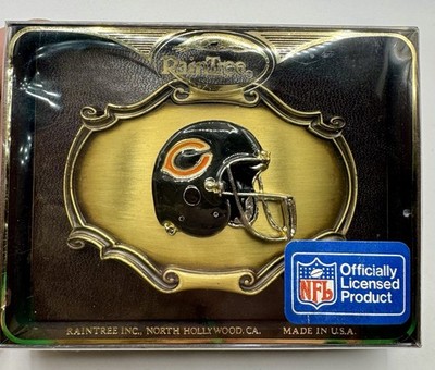 Vintage Chicago Bears Belt Buckle Raintree Officially Licensed W/ Original Box