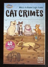 Cat Crimes Logic Game ThinkFun Ages 8 and Up Single Player Brain Game