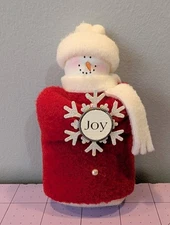 Hearts & Ivy Snowman ornament plush stuffed figure 4" Hearts and Ivy small