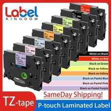 Compatible with Brother TZ Tape P-touch Laminated Cartridges all Colors Label