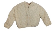 Fine Waving Fans 1960 Vtg Sequin Wool Cardigan Sweater Empress Hong Kong