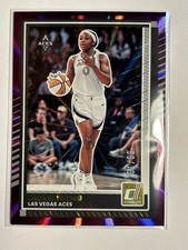 2025 Donruss WNBA Jackie Young Purple Laser /99 Las Vegas Aces #60