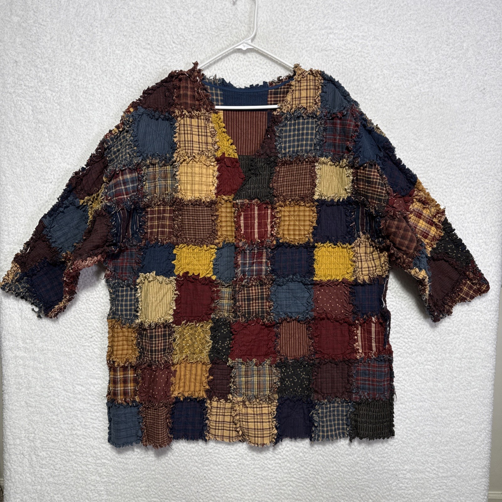 Vintage 90’s Handmade Patchwork Jacket Reversible… - image 1