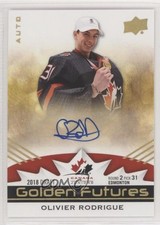 2020 Team Canada Juniors Golden Futures Autos Olivier Rodrigue #GF-12 Auto 02as