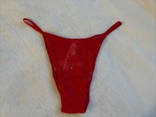 Victoria's Secret Panties Dream Angels Brazilian Panty Red Heart Bling Medium M