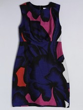 Diane von Furstenberg Navy Printed Multicolor Dress